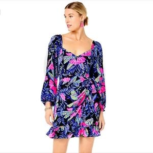 🌴 NWT Lilly Pulitzer Lila Dress in Onyx Earned Stripes - 10